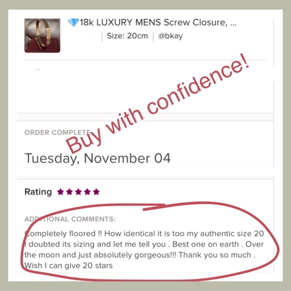 💎18k LUXURY MENS Screw Closure, Screw Cuff, Bracelet - Picture 3 of 3